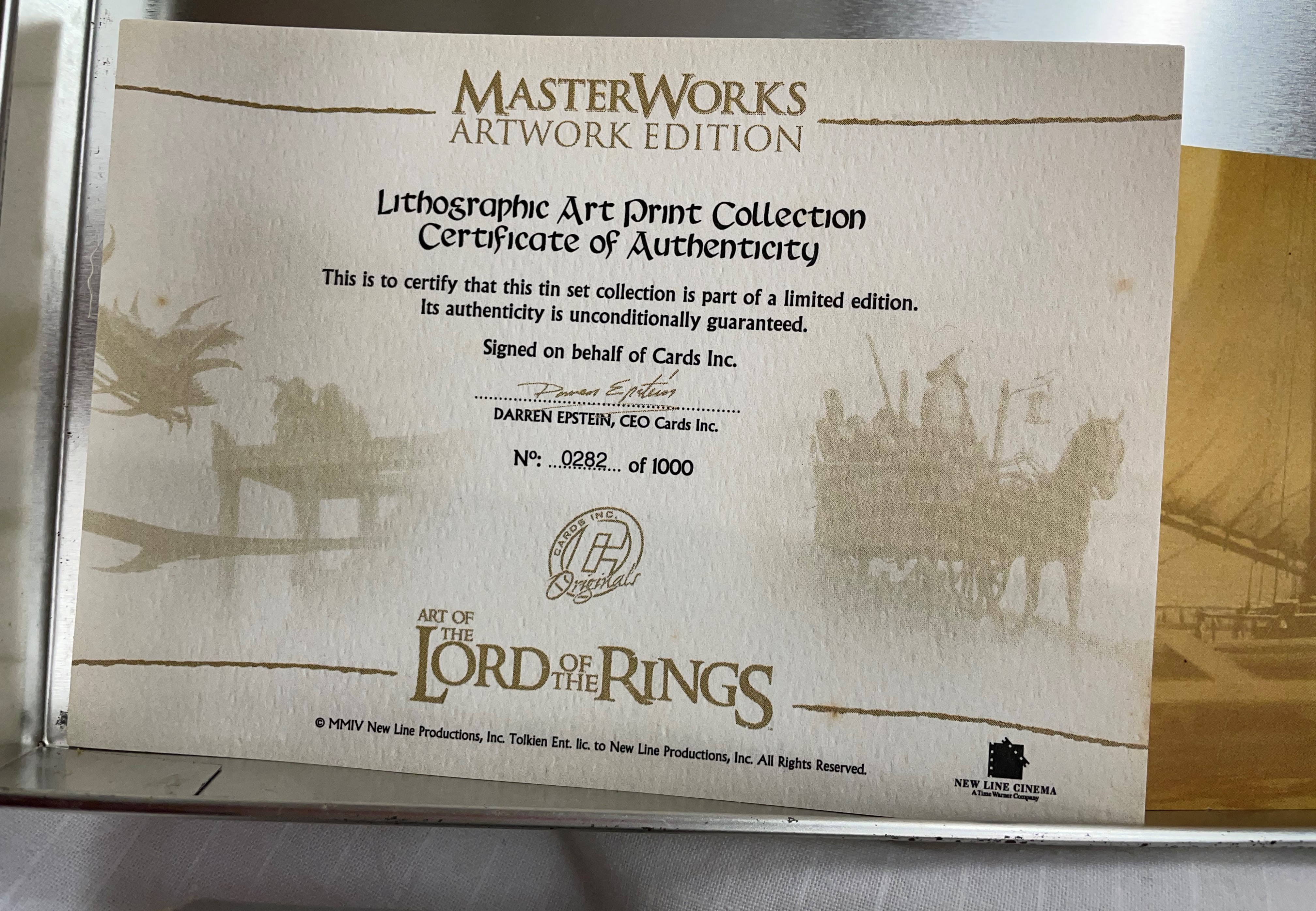 LIMITED EDITION MASTERWORKS ART OF "THE LORD OF THE RINGS" 30 PIECE LITHOGRAPHIC PRINT COLLECTION - Image 2 of 5