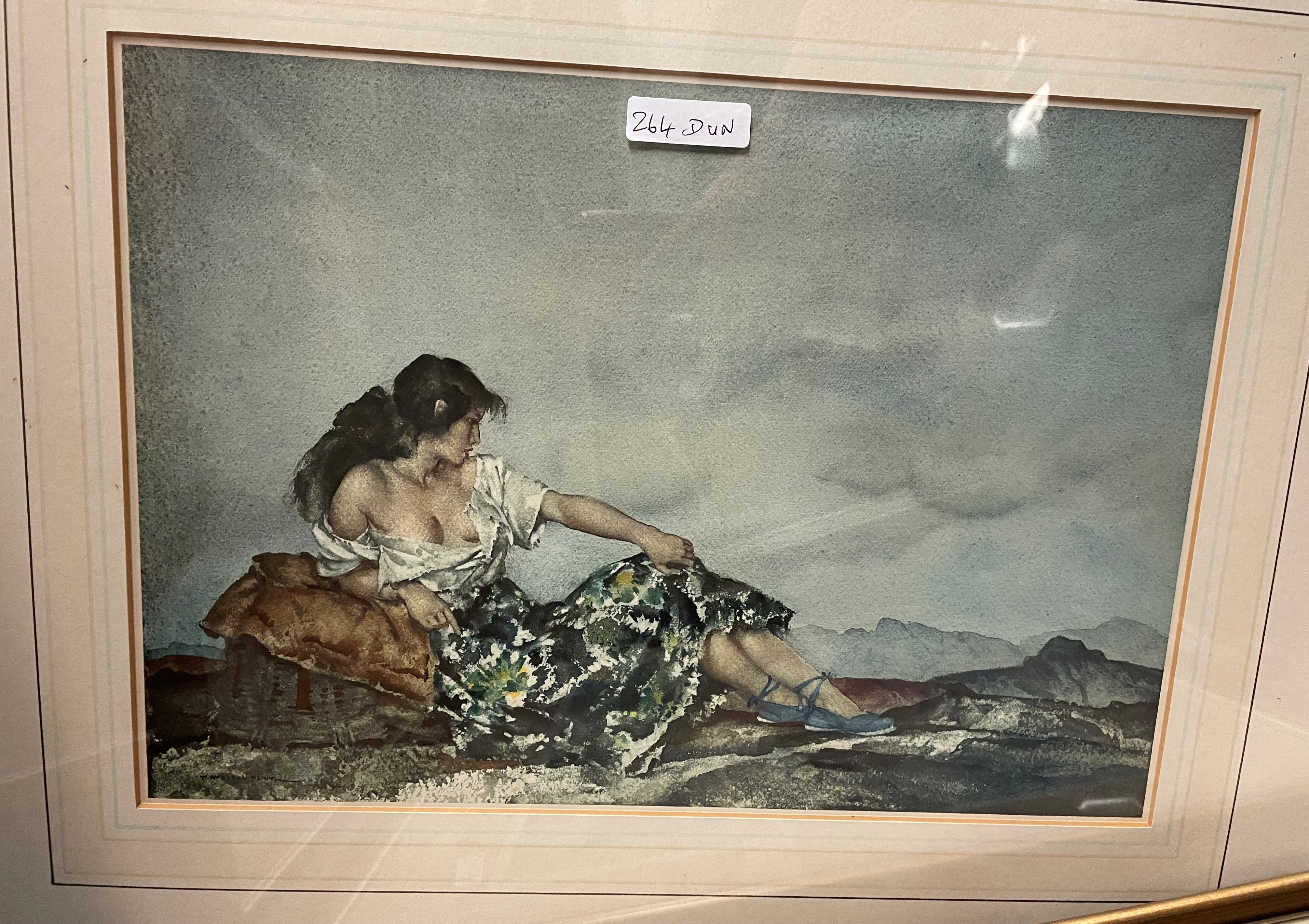 FIVE WILLIAM RUSSELL FLINT PRINTS FRAMED AND GLAZED - Image 2 of 6
