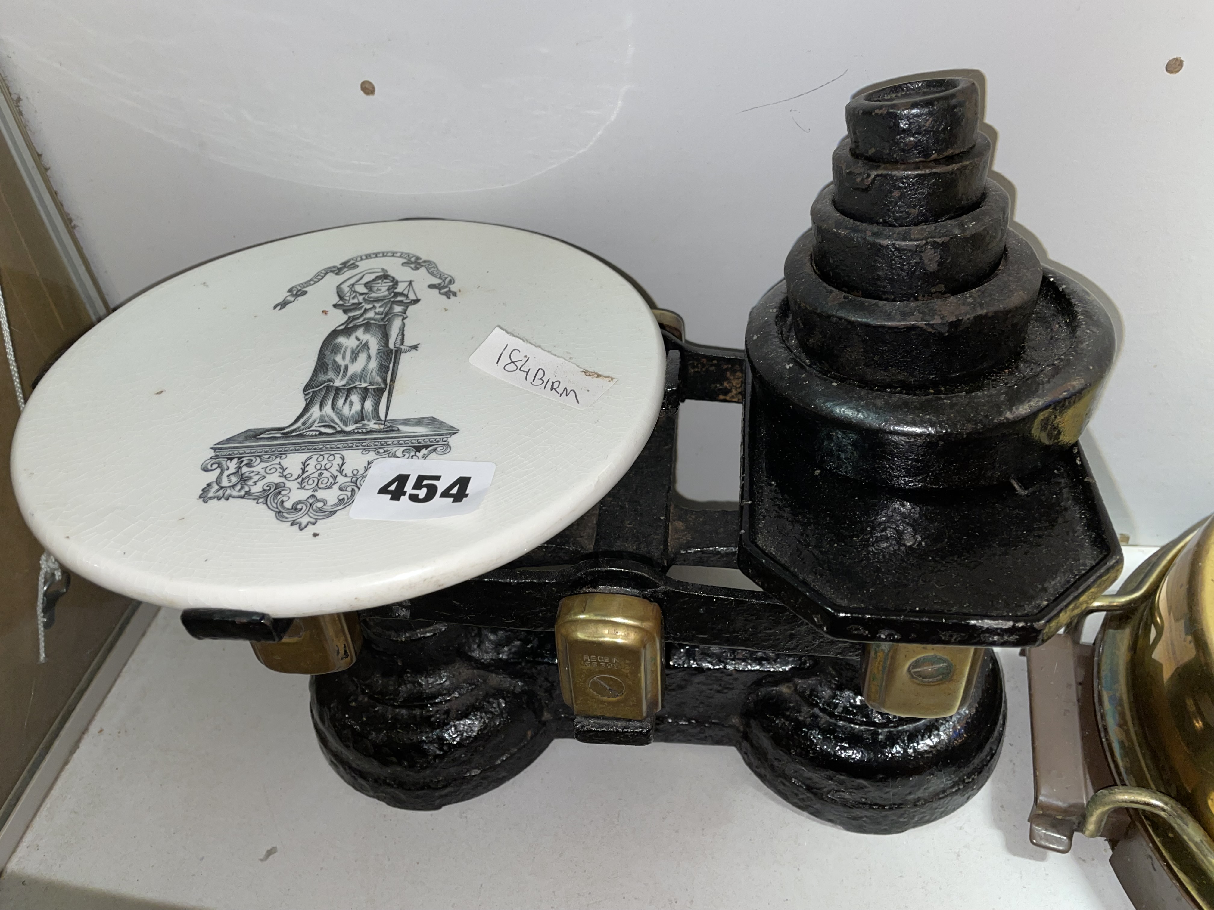 VINTAGE PAN SCALES AND WEIGHTS,