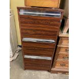 ROSE WOOD THREE DRAWER FILING CABINET