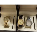 ONE GOLD PLATED INGERSOLL AND ONE STAINLESS STEEL WRIST WATCH (BRACELET AS FOUND)