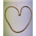 9KT FIVE STRAND INTERLACED NECKLACE 3.