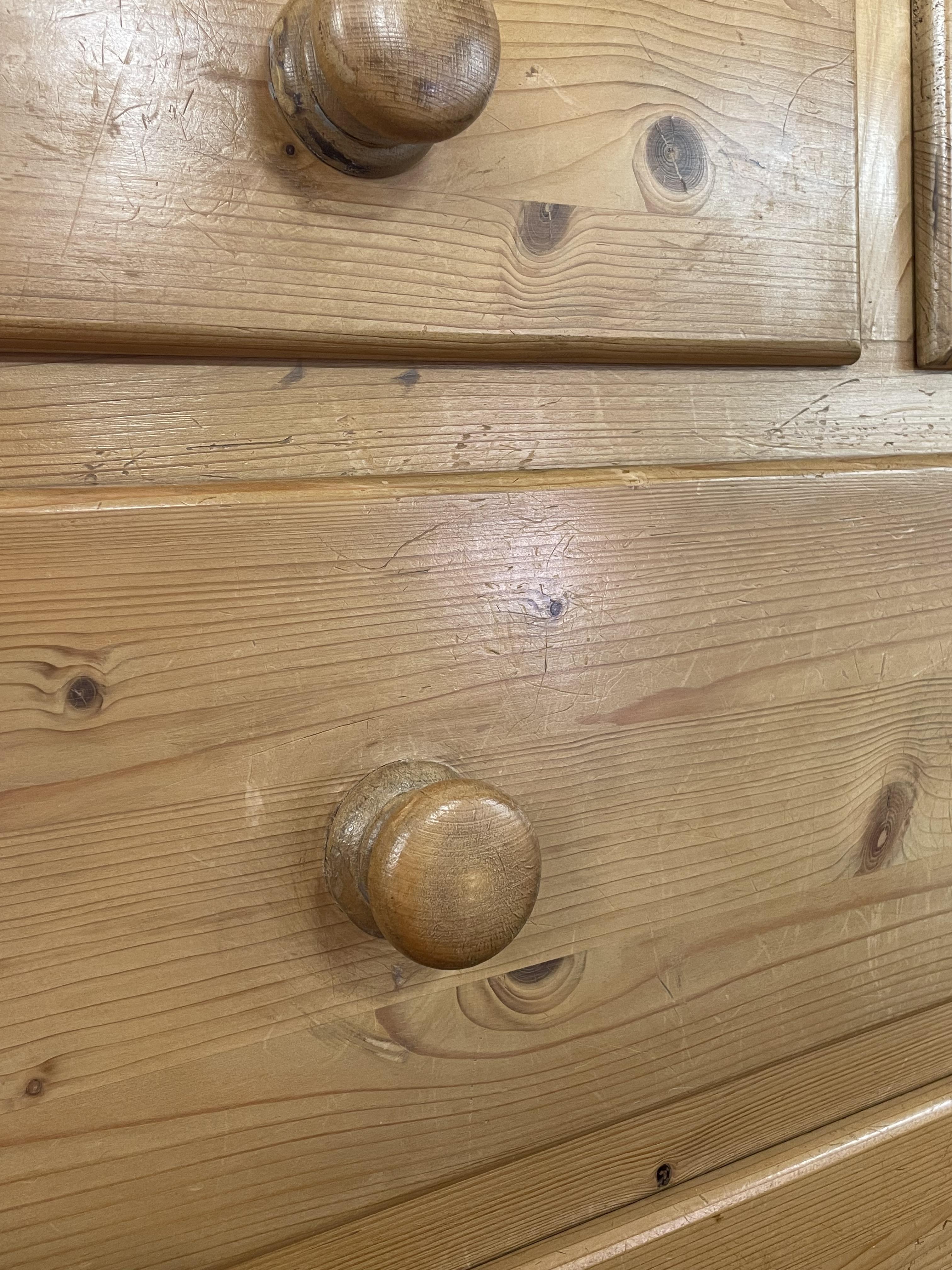 VICTORIAN WAX PINE TWO OVER TWO DRAWER CHEST - Image 4 of 5