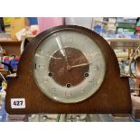 OAK CASED MANTEL CLOCK