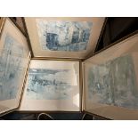 SET OF FOUR WILLIAM RUSSELL FLINT PRINTS FRAMED AND GLAZED