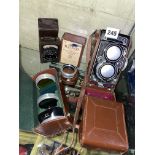 ROLLEIFLEX CAMERA, VINTAGE LENS COVERS,