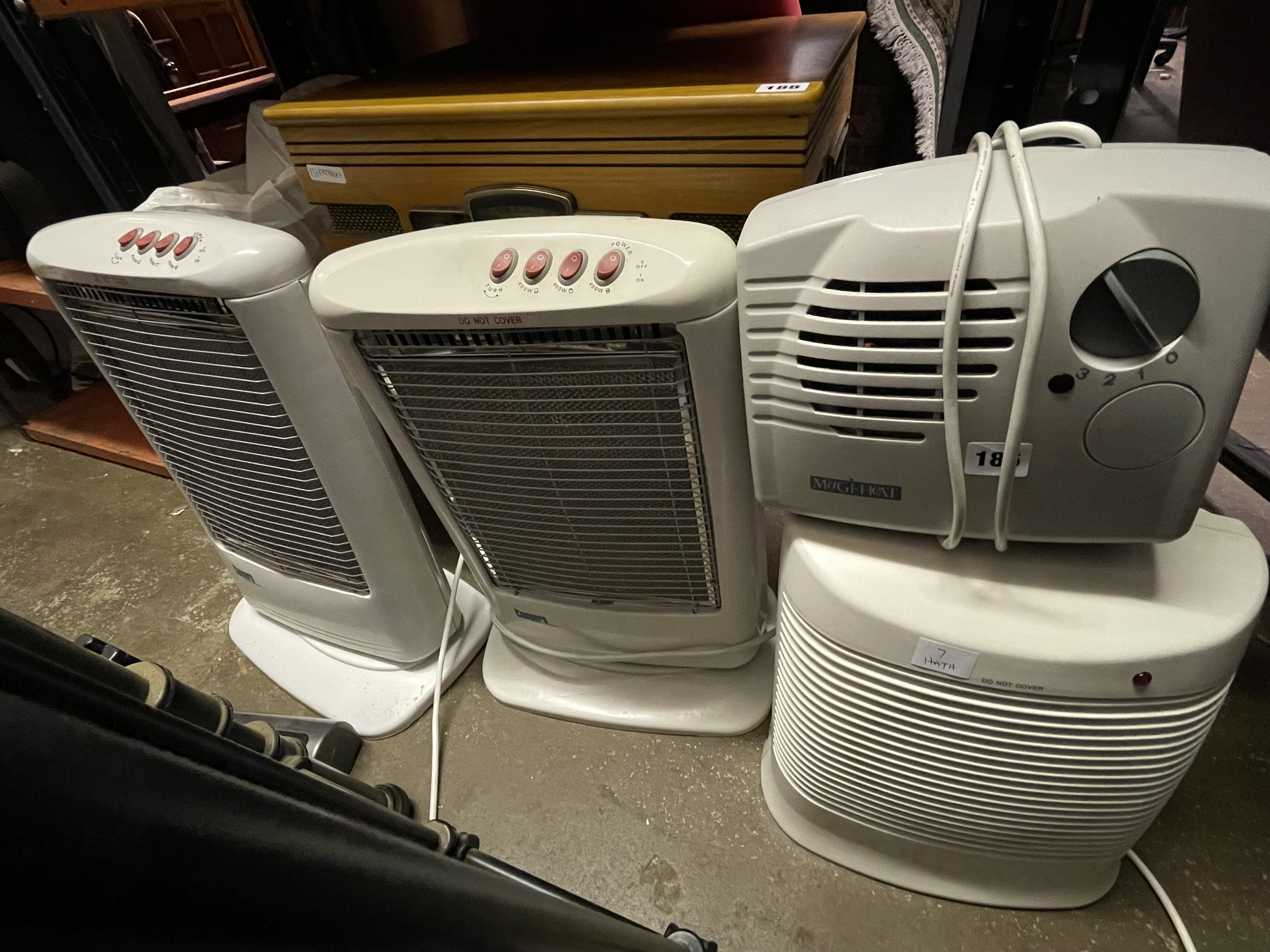 FOUR MINI FAN HEATERS