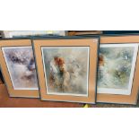 THREE LIMITED EDITION LITHOGRAPHIC PRINTS SIGNED IN PENCIL AND NUMBERED - THE BALLERINA 1127/1900,