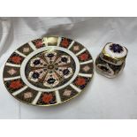 ROYAL CROWN DERBY OLD IMARI 1128 PATTERN PLATE,