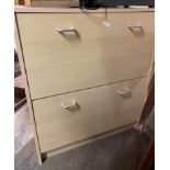 BEECH SHOE STORAGE CUPBOARD