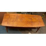 TEAK OBLONG COFFEE TABLE WITH MAGAZINE UNDERTIER