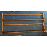 ERCOL ELM WALL MOUNTED PLATE RACK