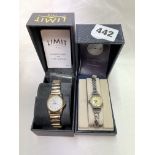 LADIES LIMIT WRIST WATCH AND LADIES 1960S WRIST WATCH