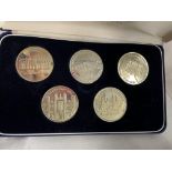 CASED TOWER MINT THE ROYAL PALACES TOWER MEDALLION SET