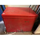 RED TABLE TOP MULTI DRAWER TOOL CHEST DRILL BITS, GAUGES, ELECTRONIC METAL DETECTOR,