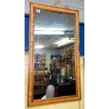 CORK EFFECT FRAMED RECTANGULAR MIRROR 46CM X 84CM