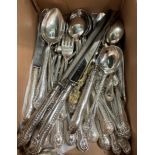 BOX OF GOOD QUALITY PLATED CUTLERY