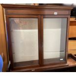 VICTORIAN MAHOGANY WALL MOUNTED GLAZED CABINET