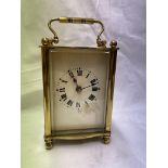 FRENCH CARRIAGE CLOCK WITH KEY