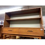 1970S DWARF CABINET FITTED WITH TWO DRAWERS