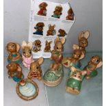 COLLECTION OF PENDELFIN BUNNY RABBIT FIGURES