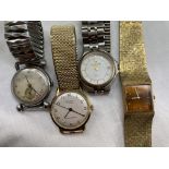 GENTS INGERSOLL WRIST WATCH, ROTARY SQUARE FACE WRIST WATCH, VINTAGE ARISTO SLIM WRIST WATCH,