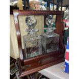 TWO BOTTLE SQUARE DECANTER TANTALUS