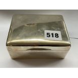 SILVER RECTANGULAR CIGARETTE BOX 12.