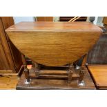 OAK OVAL DROP FLAP GATELEG TABLE