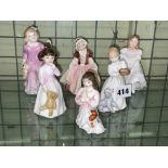 SI ROYAL DOULTON FIGURES INCLUDING DINNERTIME, INNOCENCE, DADDY'S GIRL, TIME FOR BED,