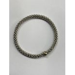 ITALIAN ELASTICATED MESH FLEX BRACELET WITH COLLAR STAMPED ITALY 750 16.1G APPROX.