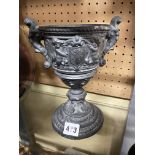 METALWORK DOUBLE HANDLED CHERUB GOBLET 21CM H APPROX