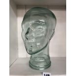 SEAMED GLASS MANNEQUIN HEAD
