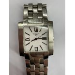 TISSOT 1853 STAINLESS STEEL SQUARE FACED WRIST WATCH