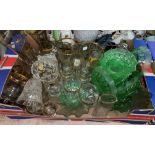 CARTON CONTAINING PRESSED AND GILT LINED DRINKING GLASSWARE,