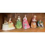 ROYAL DOULTON FIGURES - FLEUR, ALEXANDRA, TEATIME,