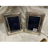 PAIR OF SHEFFIELD SILVER EASEL BACK PHOTOGRAPH FRAMES