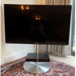 LOEWE TV ON STAND WITH BLU TECH 3D VISION BLU RAY PLAYER (REMOTE INCLUDED) 54INCH SCREEN