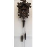 BAVARIAN STYLE CUCKOO CLOCK WITH WEIGHTS