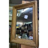 GILT BEADED FRAMED MIRROR 31CM X 46CM