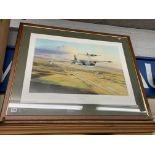 LIMITED EDITION PRINT CANBERRAS OVER CAMBRIDGE BY ROBERT TAYLOR AND AIRCRAFT PRINT