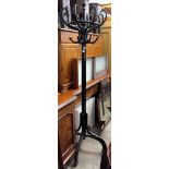 EBONISED BENTWOOD HAT AND COAT STAND