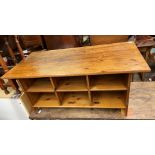 PINE RECTANGULAR PIGEONHOLE COFFEE TABLE