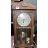 OAK CASED PENDULUM WALL CLOCK