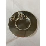 925 SILVER LINKS OF LONDON CIRCULAR PIN DISH DECORATED WITH LADYBIRDS 1.