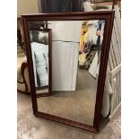 MAHOGANY MOULDED BEVEL FRAMED MIRROR