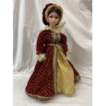 BOXED PORCELAIN DOLL OF CATHERINE PARR BY REGENCY FINE ARTS