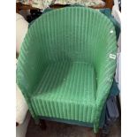 GREEN LLOYD LOOM BASKET CHAIR