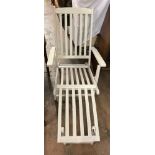 WHITE PAINTED FOLDING GARDEN CHAIR