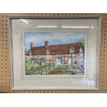 SIGNED WATERCOLOUR TITLED "SIR HENRY PARKERS COTTAGE, COVENTRY,